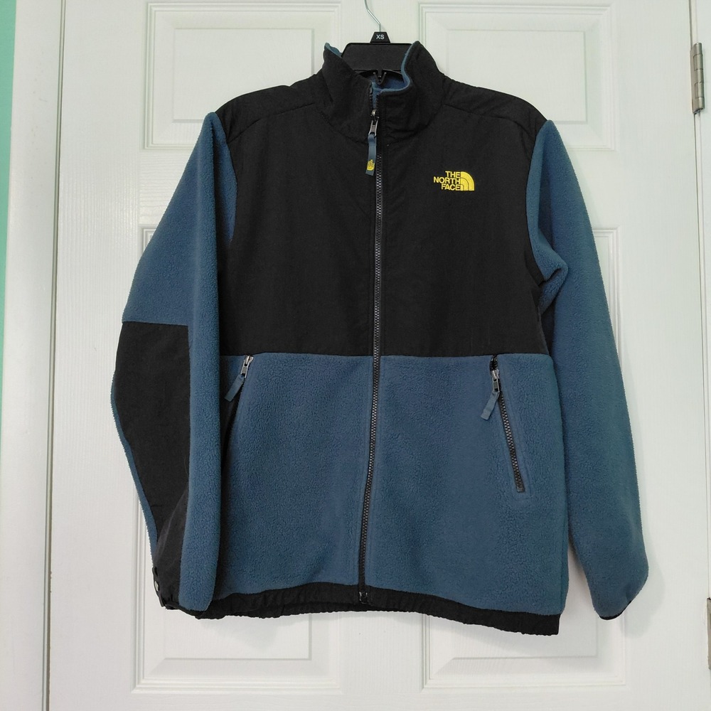 The North Face Denali Fleece Jacket Boys XL 18/20 Blue Black Polartec AQGBXR5